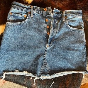 Agolde Demin Asymmetrical mini Skirt